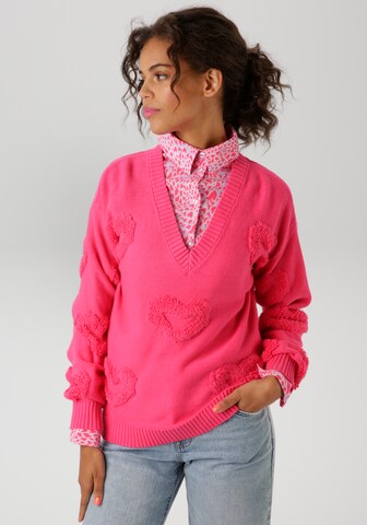 Aniston CASUAL Sweater in Pink: front