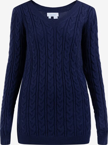 Pull-over usha BLUE LABEL en bleu : devant