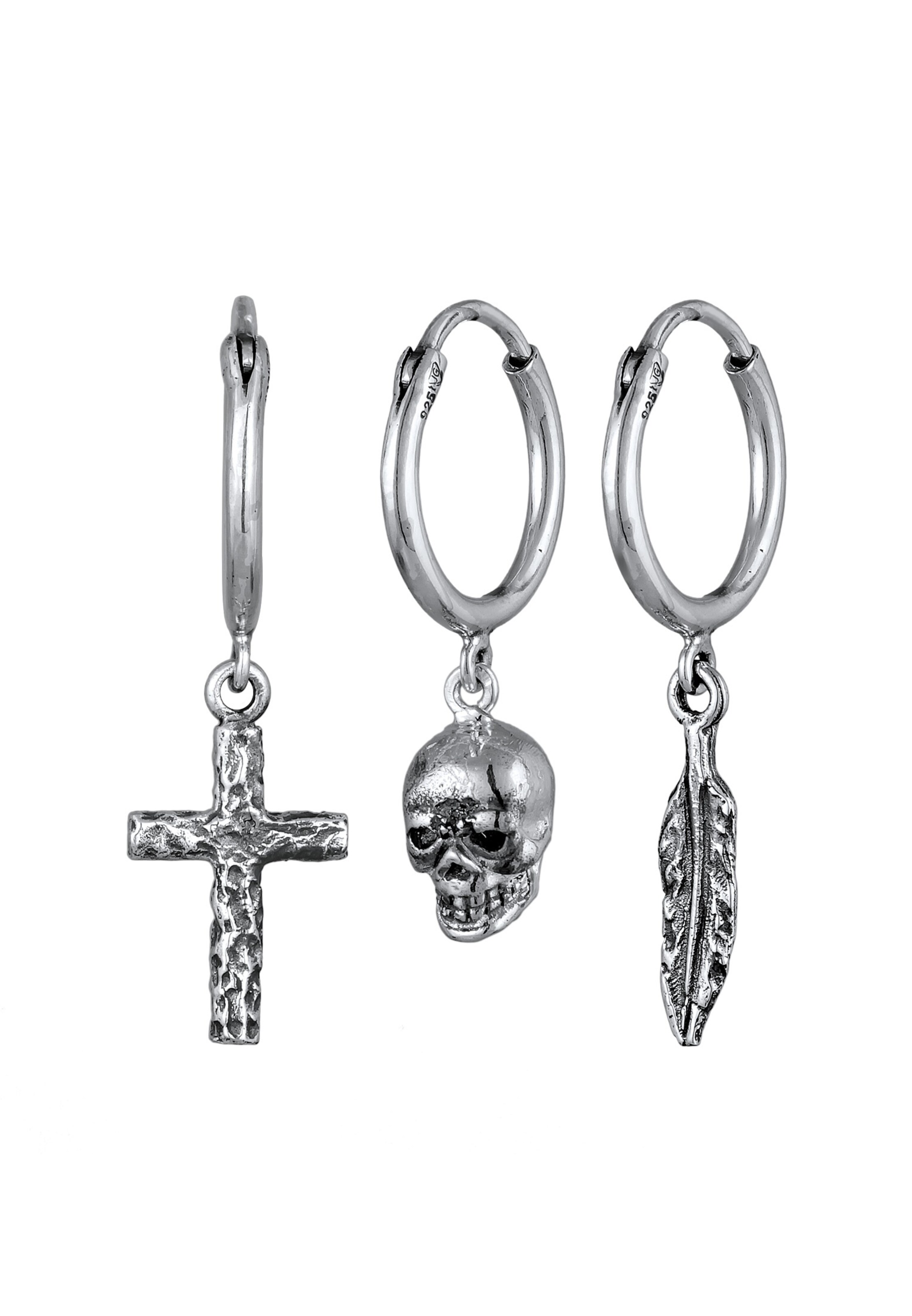 KUZZOI Серьги в Серебристый