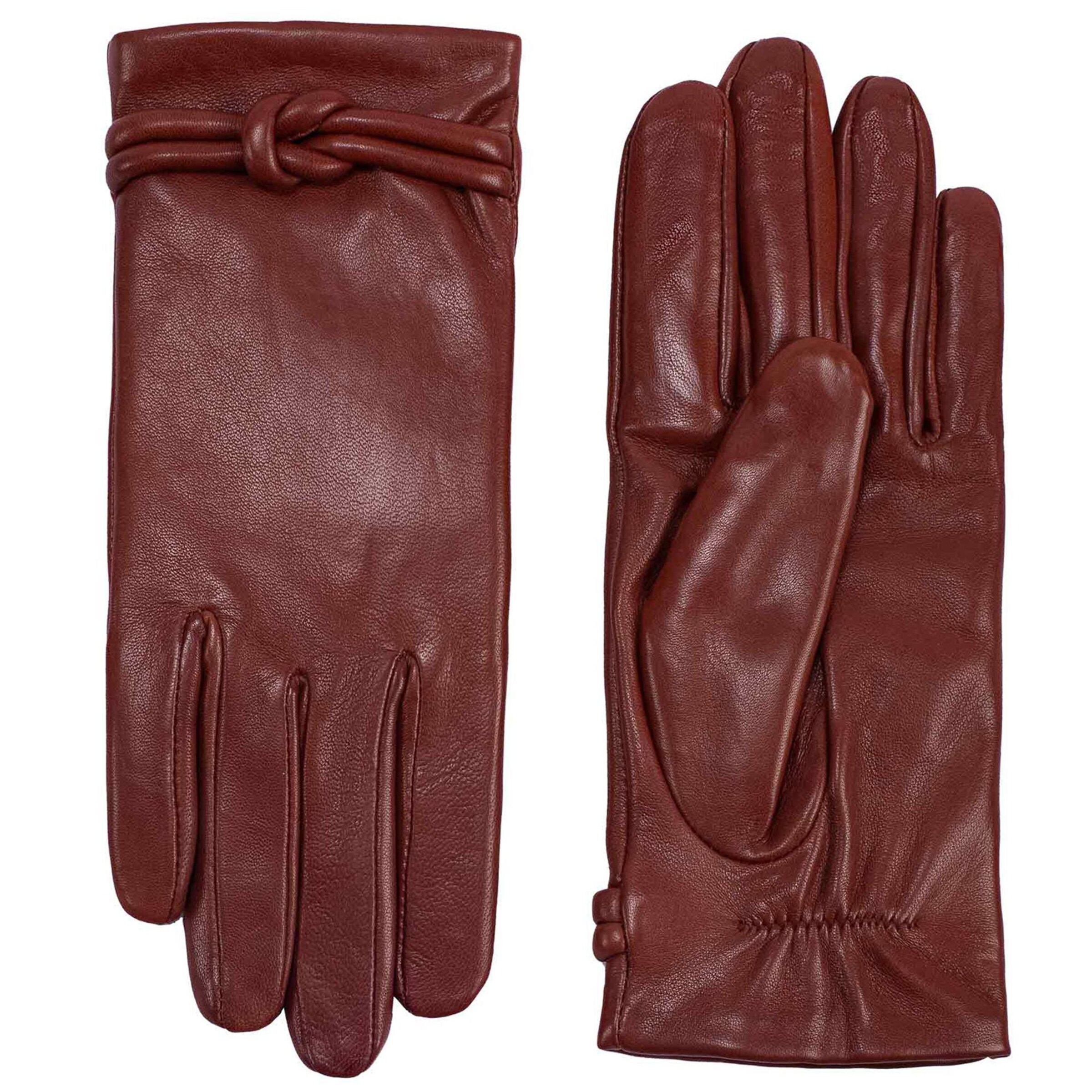 KESSLER Full Finger Gloves 'Olivia' in Brown
