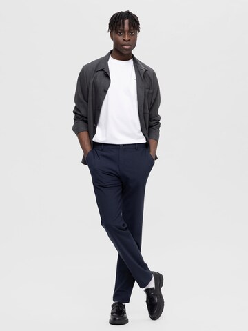 Coupe slim Pantalon chino 'Robert' SELECTED HOMME en bleu