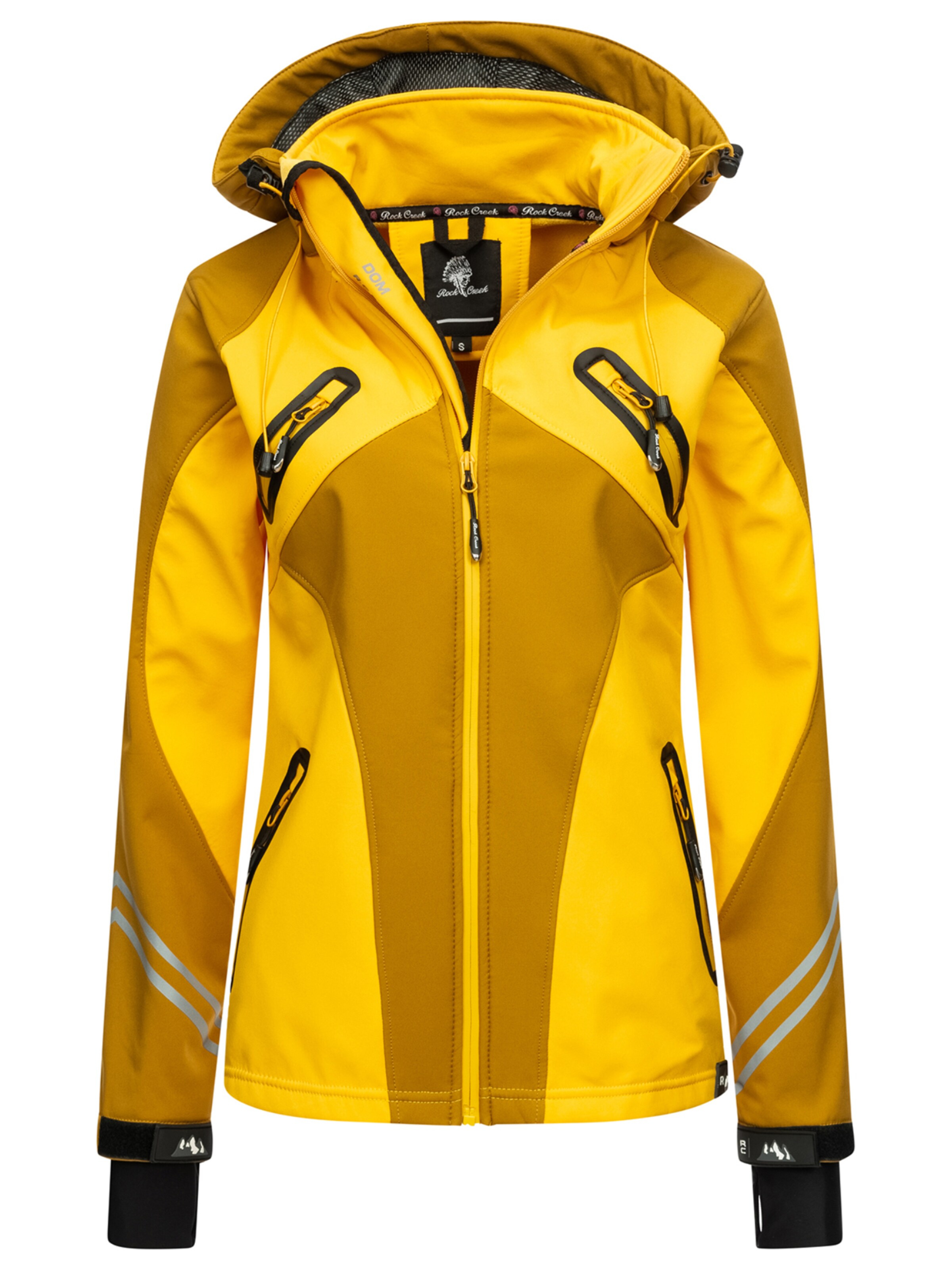 Rock Creek Outdoorjacke in Gelb: Vorderseite
