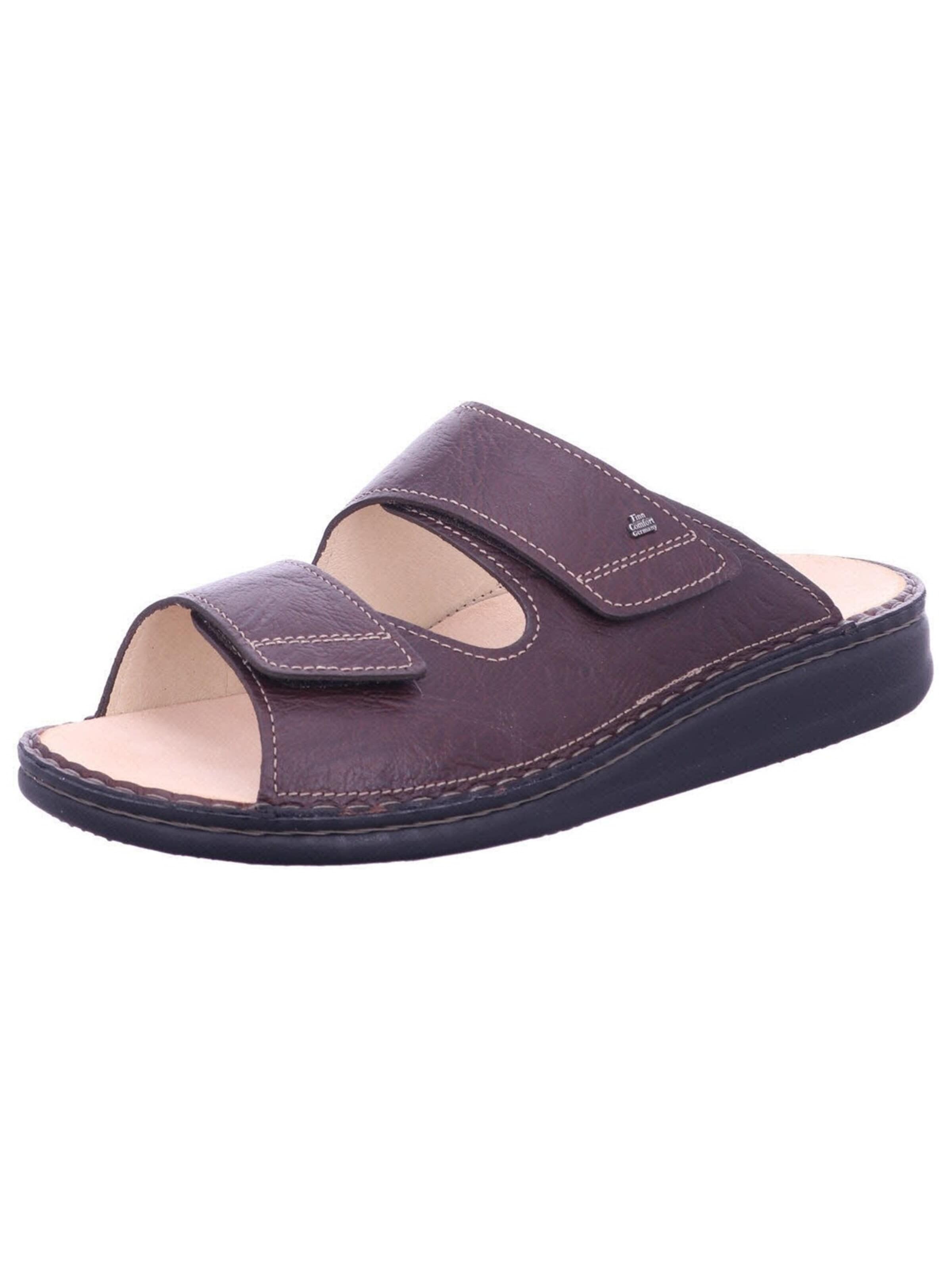 Finn Comfort Pantolette 'Pantolette Herren 01505 368024 Echtleder in braun'‌‌‌‌‌‌‌ in Braun: Vorderseite