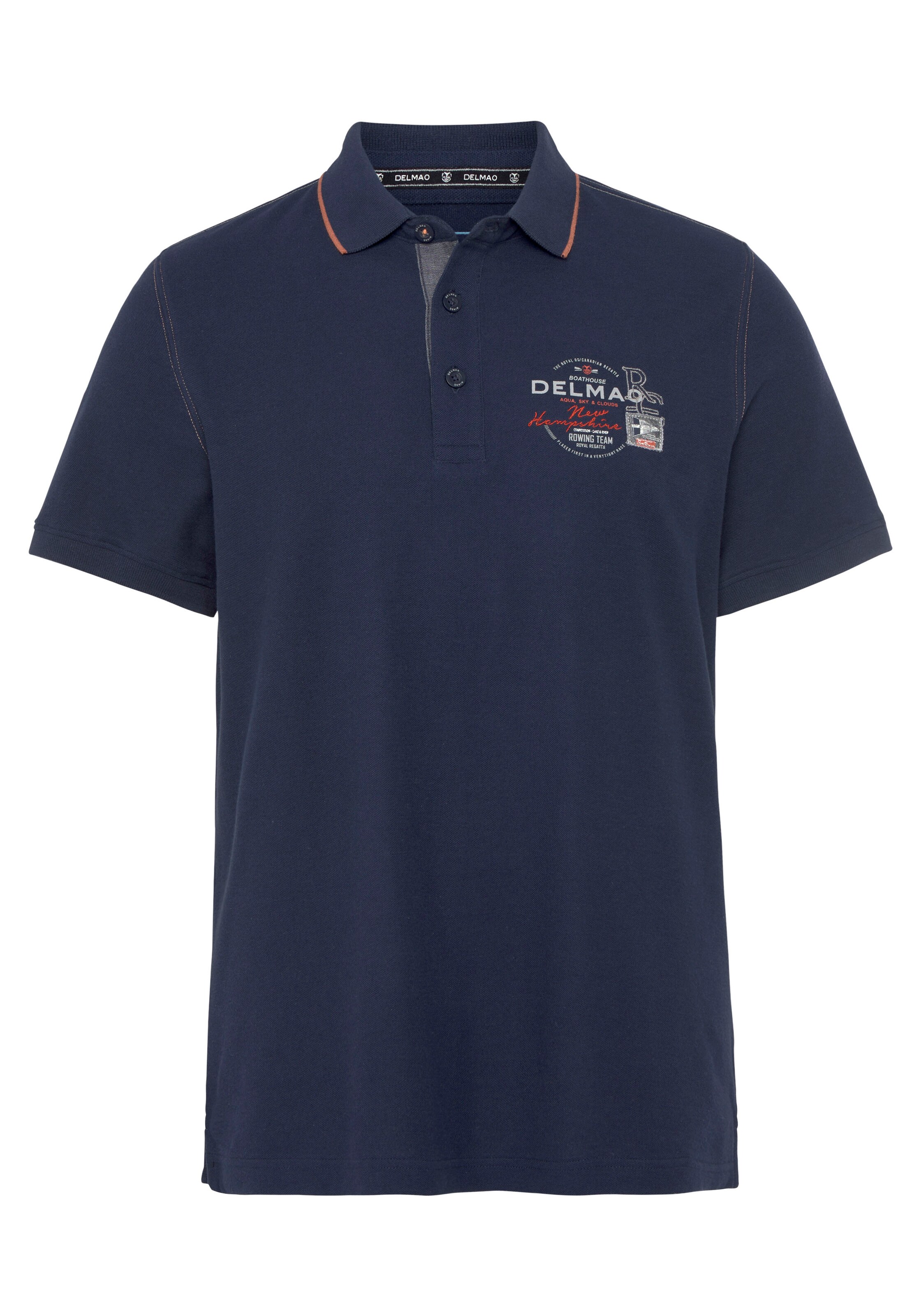 DELMAO Poloshirt in Blau: Vorderseite