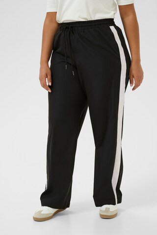 Loosefit Pantalon 'KCVenessa' KAFFE CURVE en noir : devant