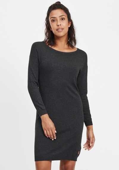 Oxmo Strickkleid 'Ella' in grau, Modelansicht
