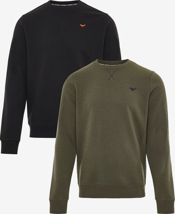 Threadbare Sweatshirt 'Satsuma' in Groen: voorkant