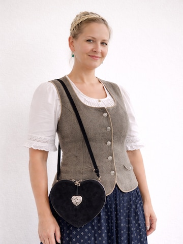 Allgäu Rebell Crossbody Bag 'Oktoberfest' in Black: front