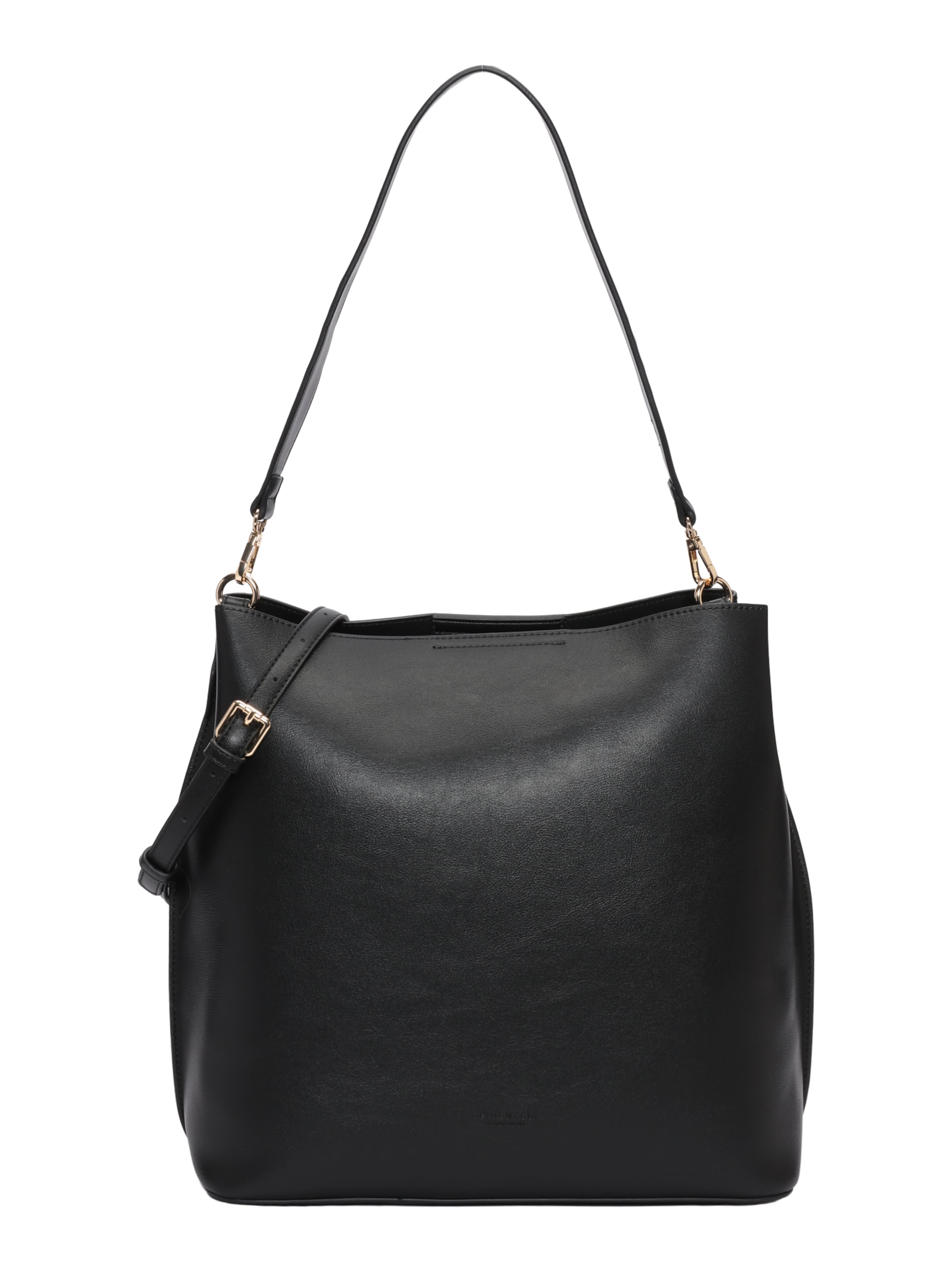 Seidenfelt Axelremsväska 'Alunda' i svart: framsida