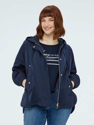 Fiorella Rubino Wintermantel in Blauw: voorkant