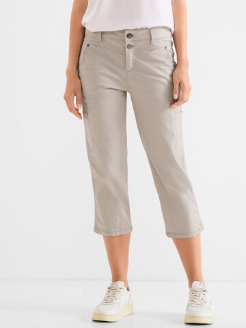 Coupe slim Pantalon STREET ONE en beige : devant