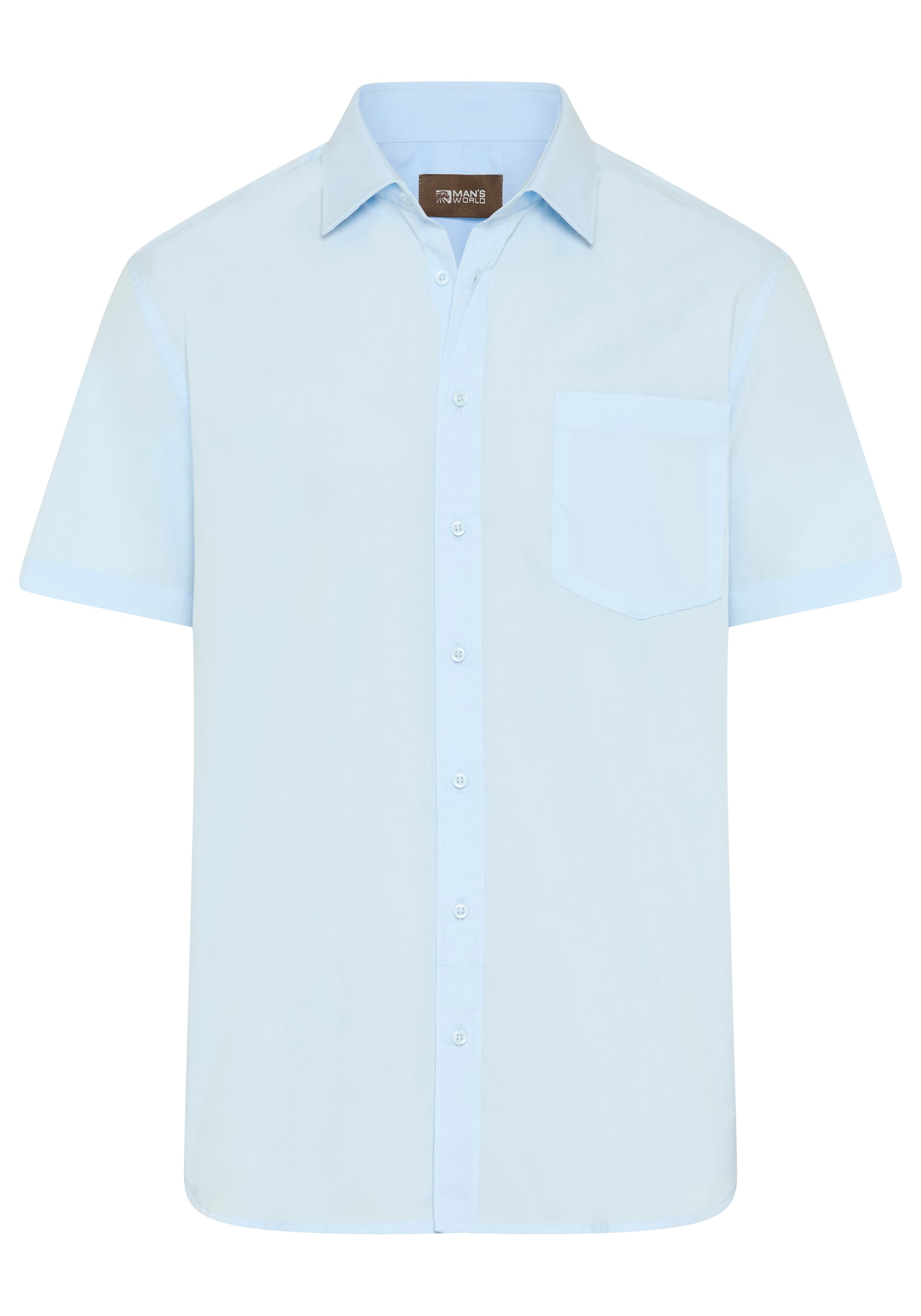 Man's World Regular Fit Hemd in Blau: Vorderseite