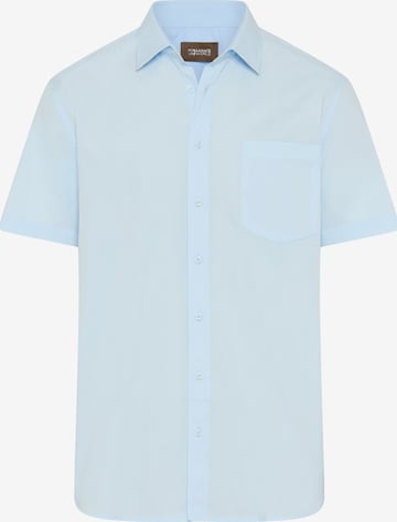 Man's World Regular Fit Hemd in Blau: Vorderseite
