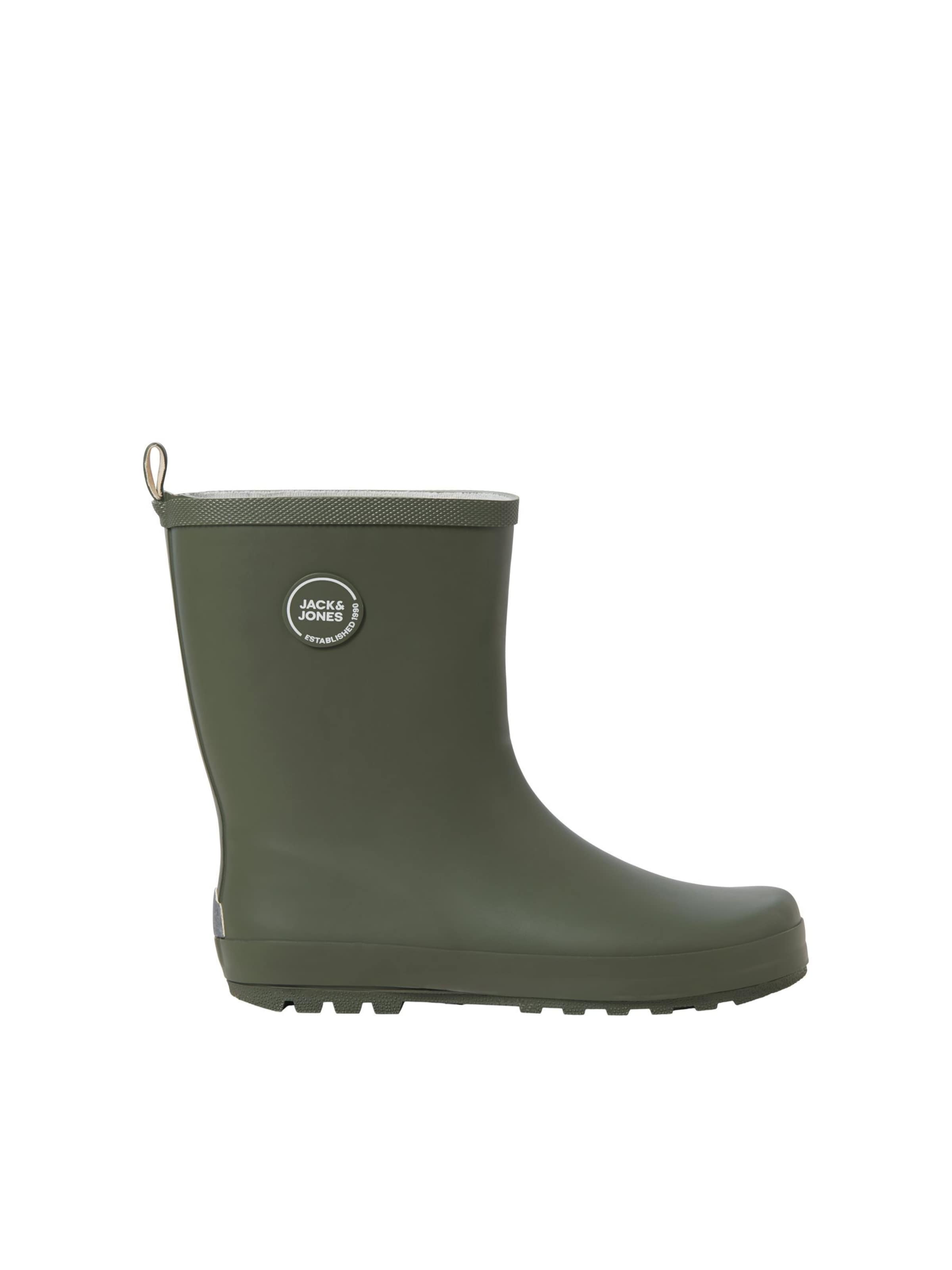 Jack & Jones Junior Rubber Boots in Green