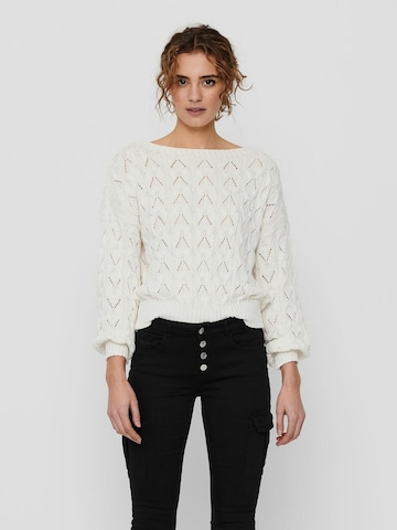 Only Petite Sweater in White: front