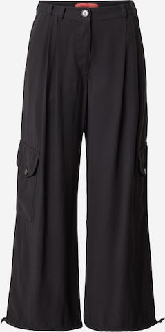 MAX&Co. Ohlapna forma Kargo hlače 'CORVINO' | črna barva: sprednja stran