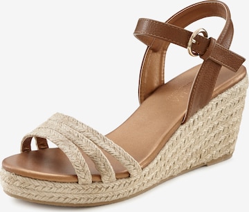 LASCANA - Sandalias en beige: frente