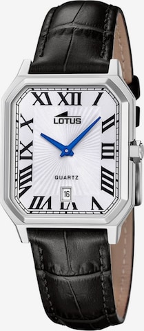 Lotus Analoog horloge 'Date watch Square Series' in Zwart: voorkant