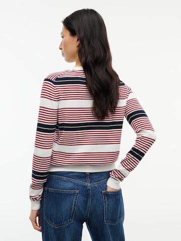 Tommy Jeans Strickjacke 'ESSENTIAL' in Rot