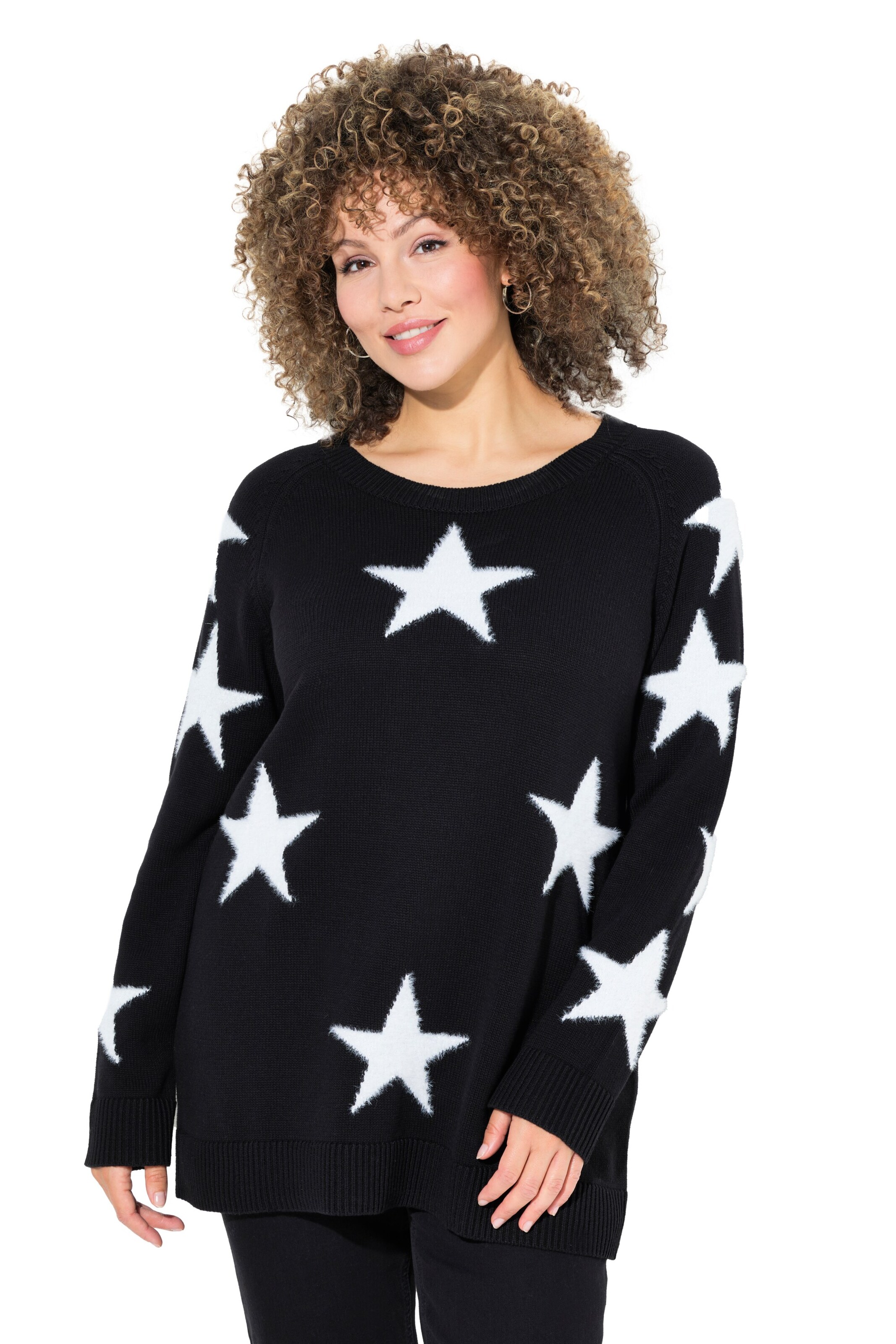 Pull-over Ulla Popken en noir : devant