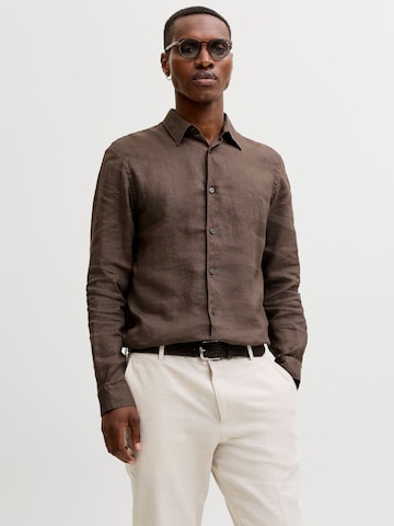 Regular fit Camicia di JACK & JONES in marrone: frontale