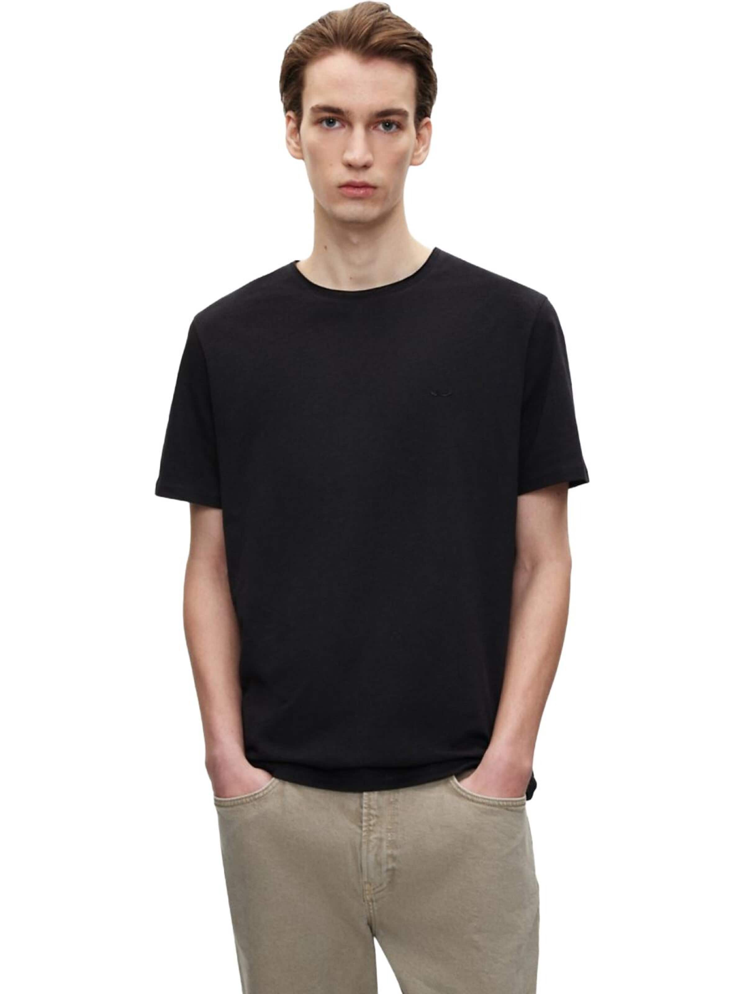 LTB Jeans Shirt 'Basic T-Shirt' in Black: front