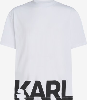 Tricou de la Karl Lagerfeld pe alb: față