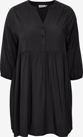 Robe-chemise 'SOFTY' Fransa en noir : devant