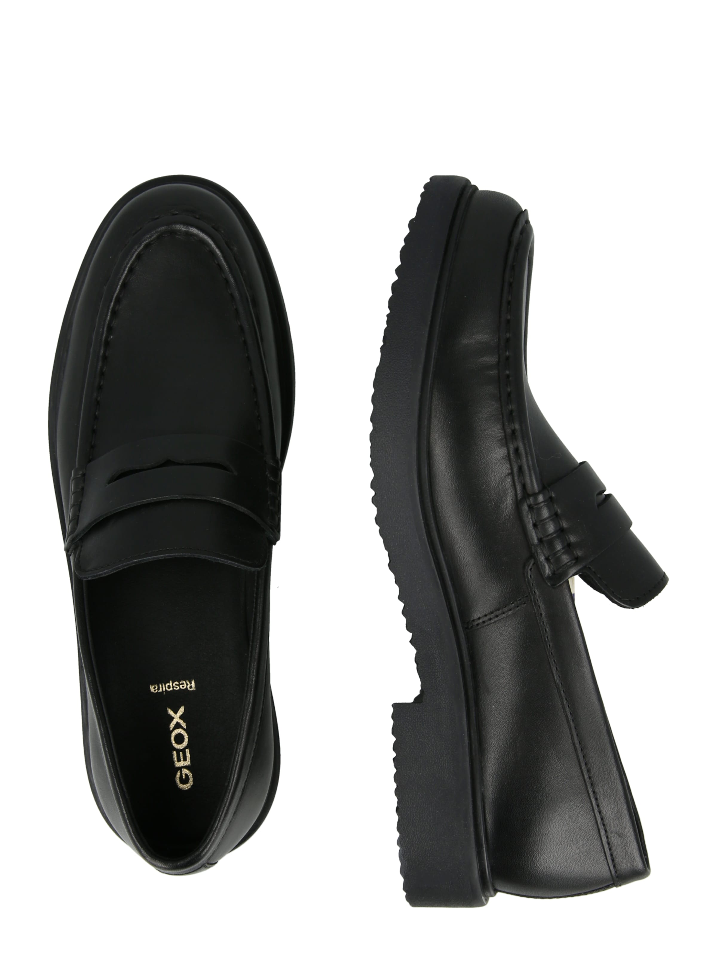 GEOX Mocassins 'U MASSIMIANO' in Zwart