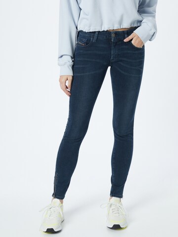 DIESEL - Skinny Calças de ganga 'SLANDY' em azul: frente