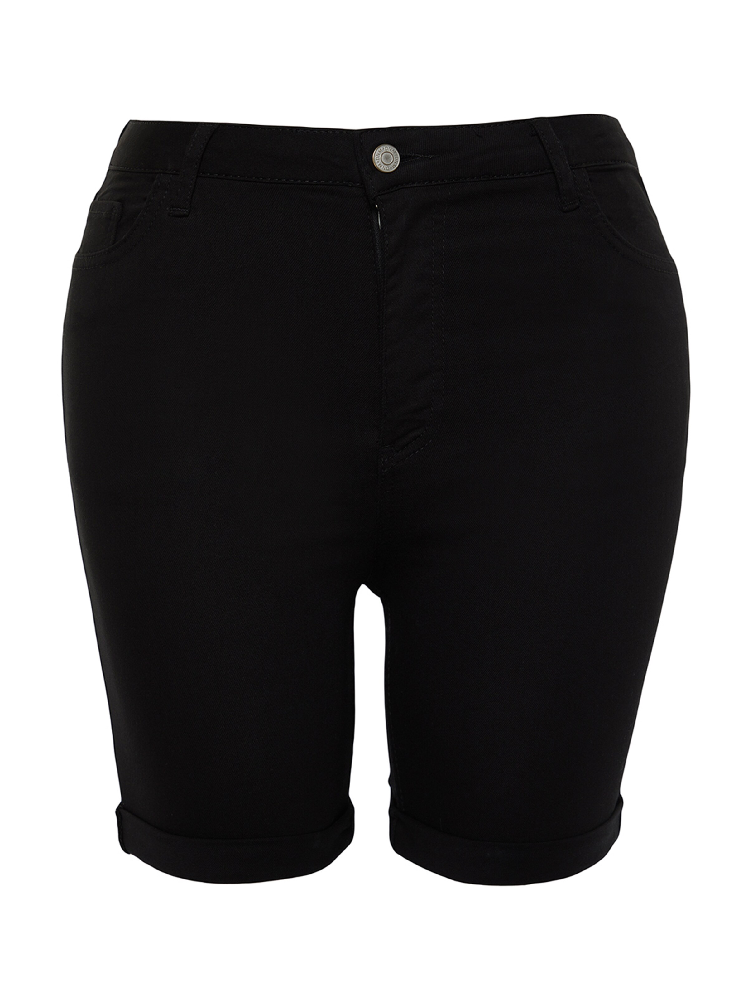 Coupe slim Jean Trendyol Curve en noir : devant