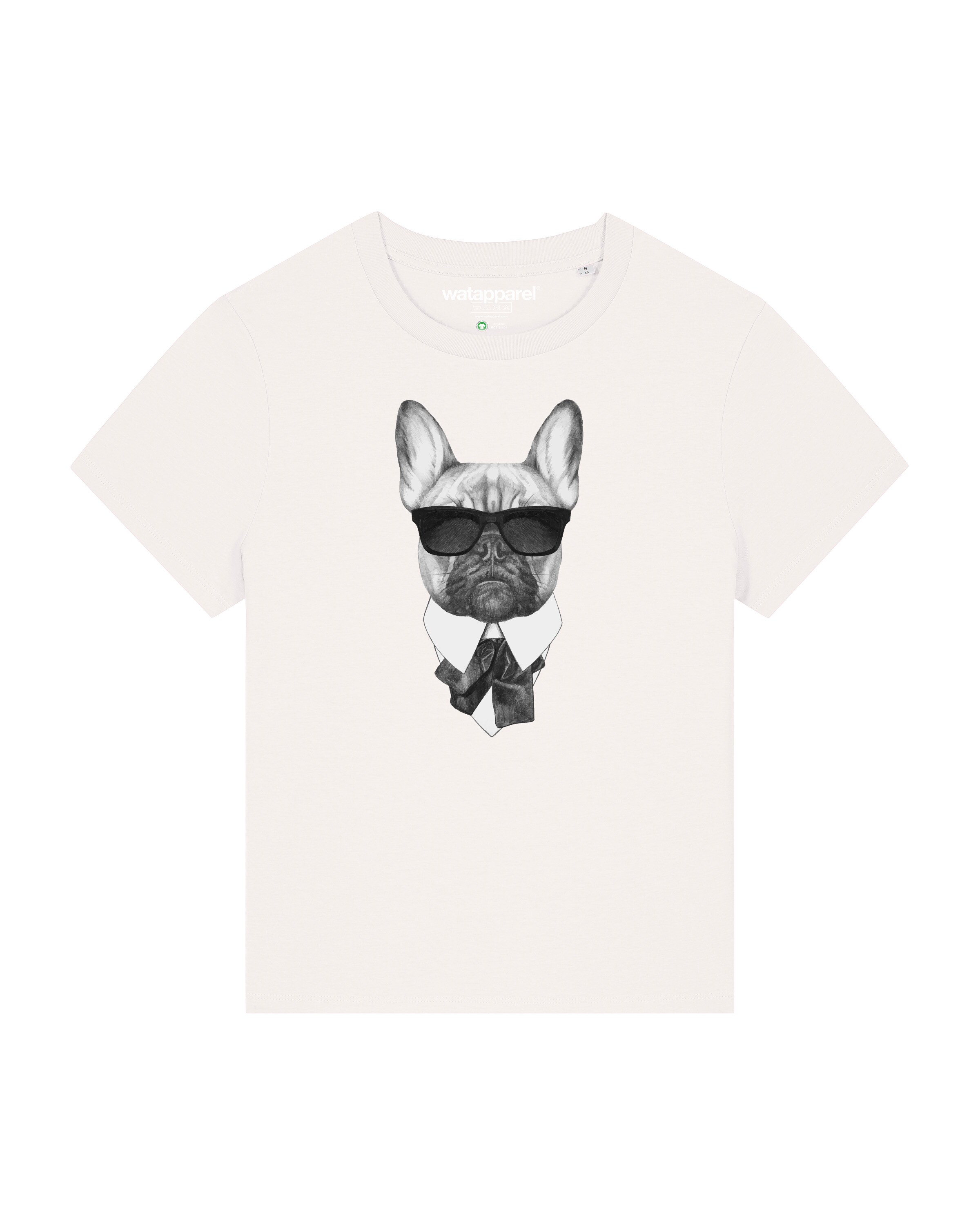 Watapparel Shirt 'Ein fescher Hund' in Wit: voorkant