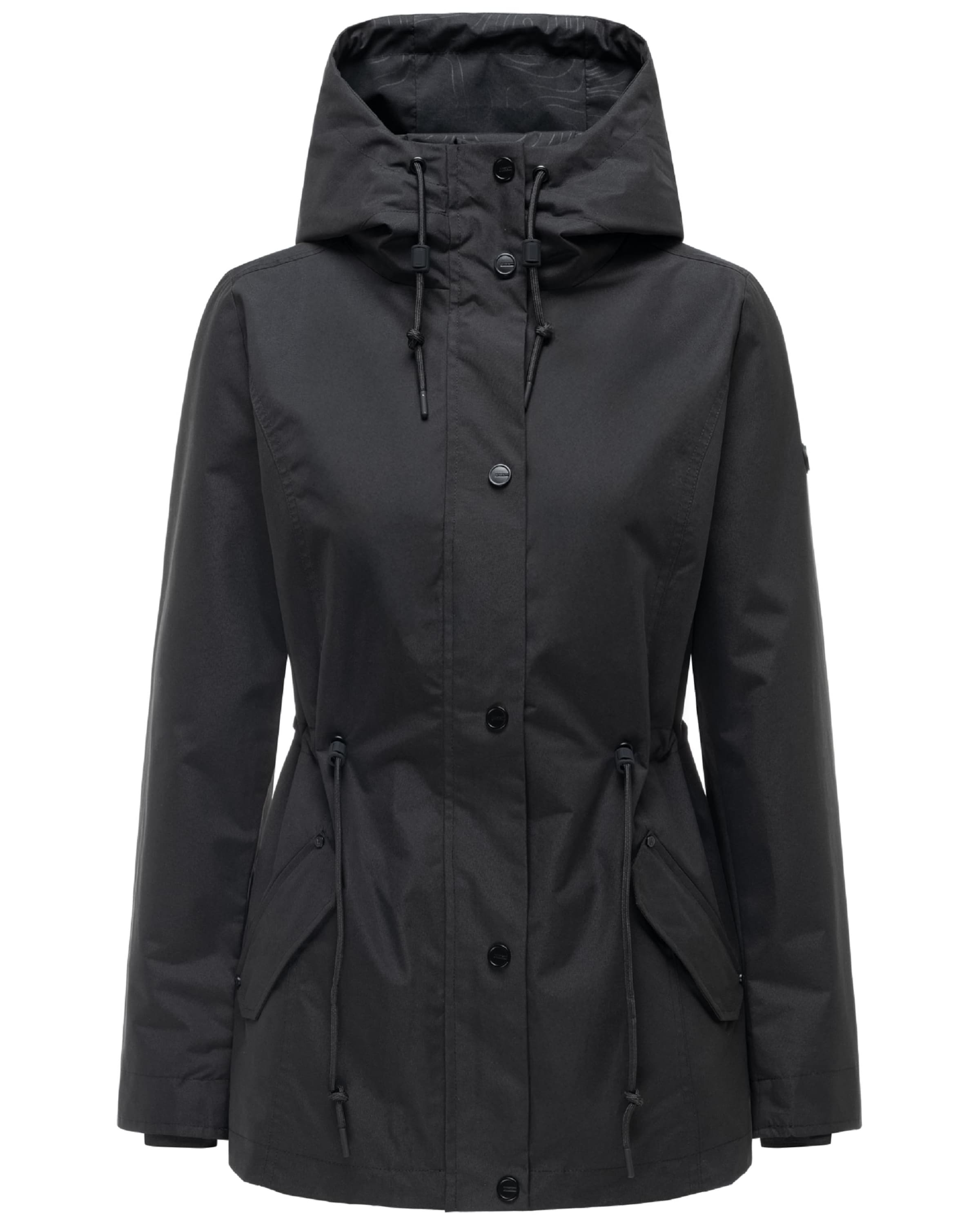 Parka mi-saison 'Bonbonparty 16' MARIKOO en noir : devant