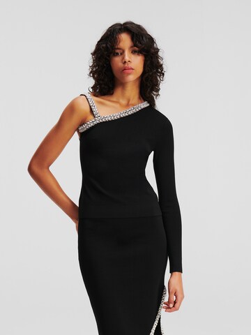 Karl Lagerfeld Top - fekete: elől