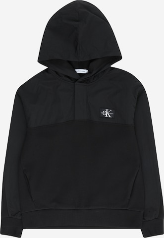 Calvin Klein Jeans Sweatshirt 'MEDIA' in Schwarz: predná strana