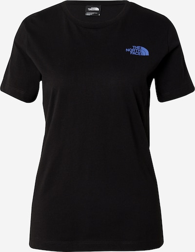 THE NORTH FACE T-shirt en bleu roi / noir / blanc, Vue avec produit