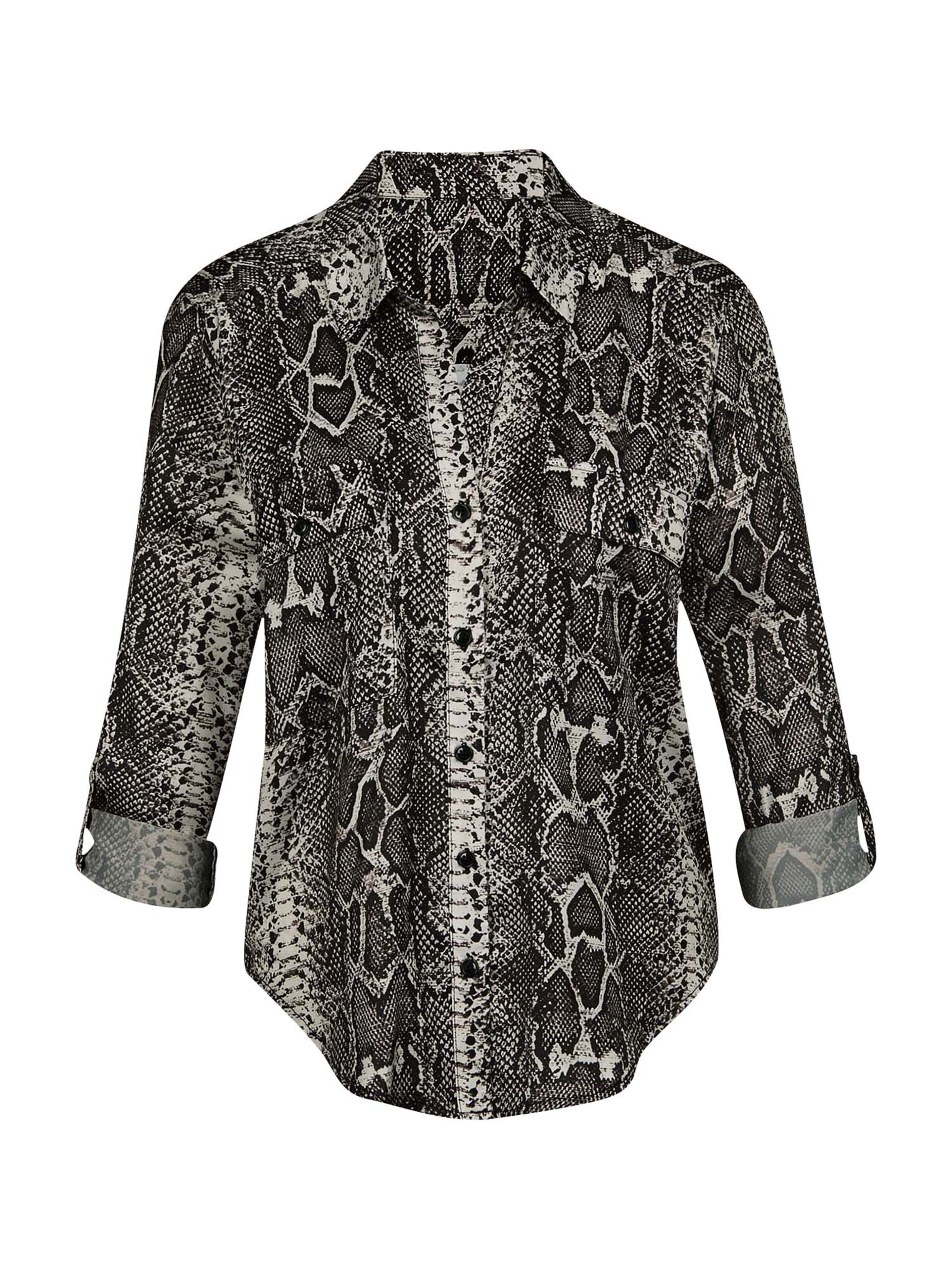 MADELEINE Blouse in de kleur Zwart / Parelwit, Productweergave