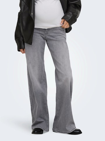 Wide Leg Jean 'OLMMADISON BLUSH' Only Maternity en gris : devant