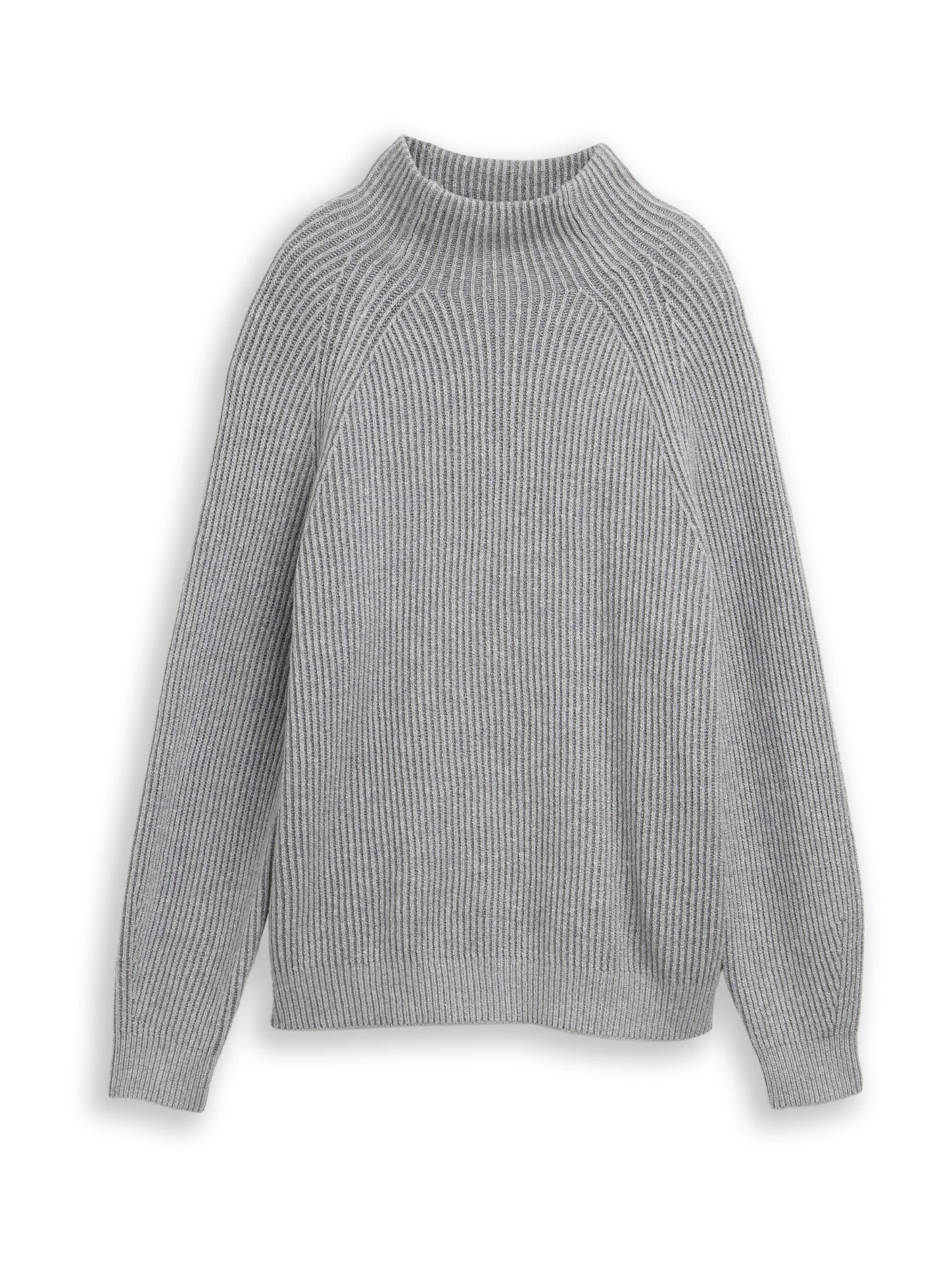 TOM TAILOR Trui in Grijs: voorkant