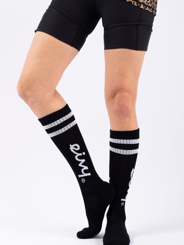 Eivy Cheerleader Wool Socks in Schwarz: Vorderseite