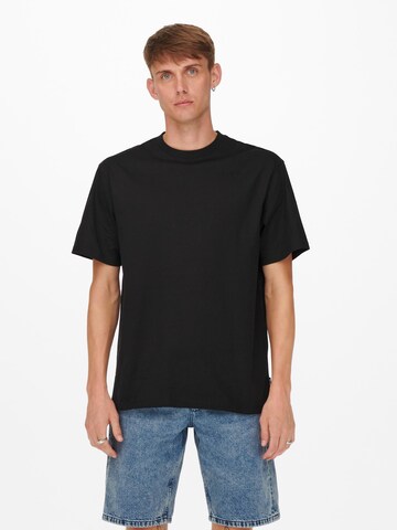 T-Shirt 'Fred' Only & Sons en noir : devant