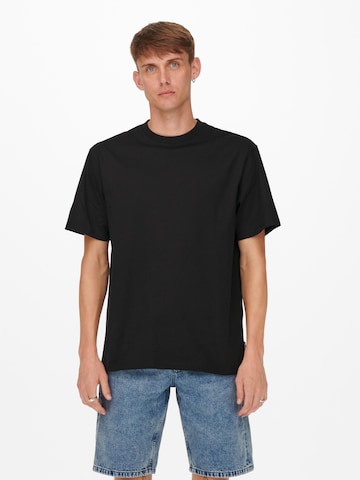 Only & Sons - Camiseta 'Fred' en negro: frente