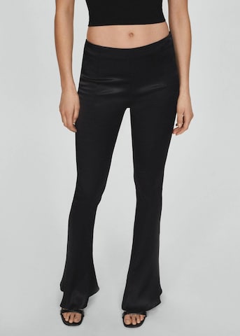 MANGO Flared Pants 'Clavel' in Black: front