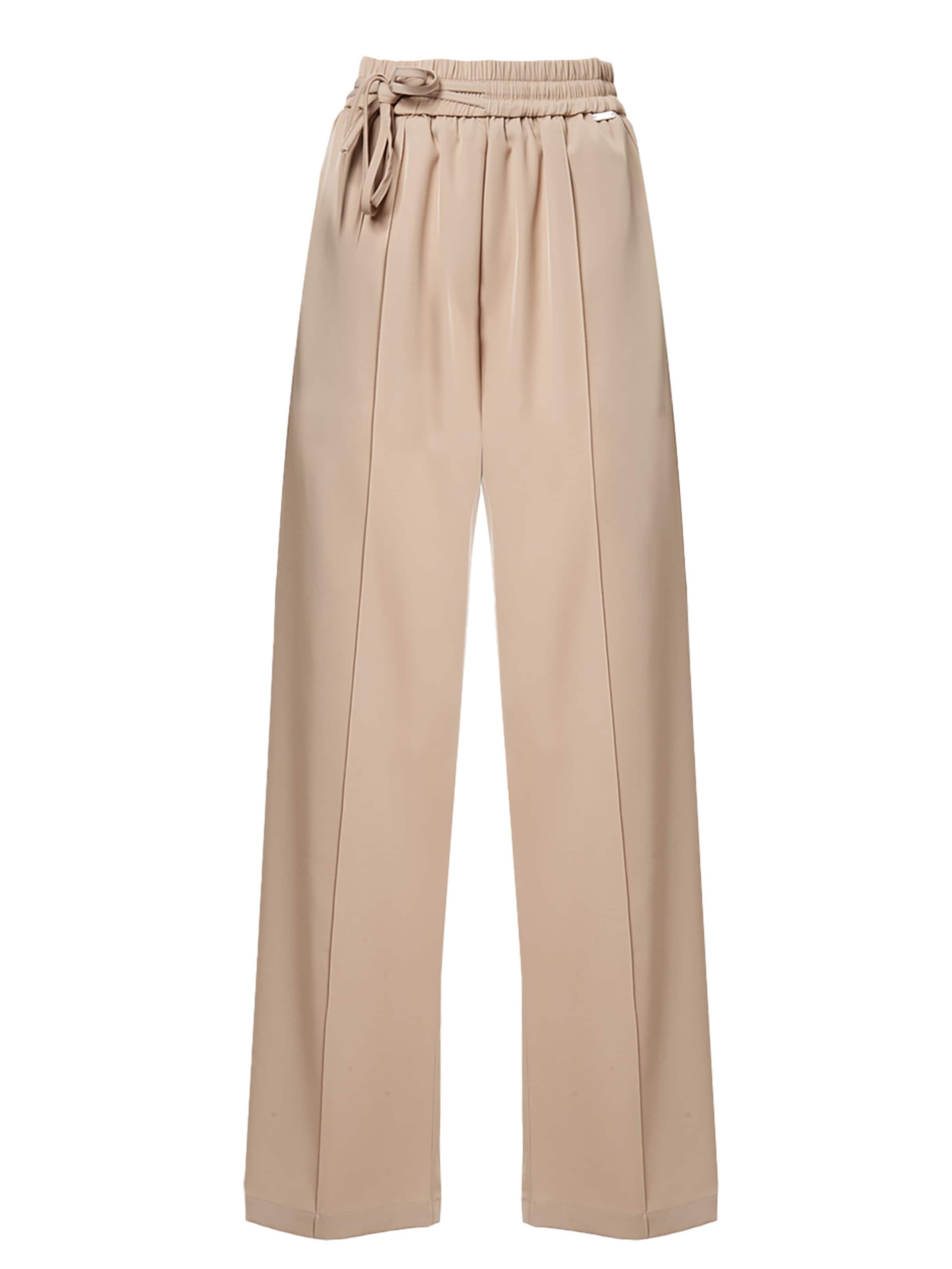 Loosefit Pantaloni con pieghe di Influencer in beige: frontale