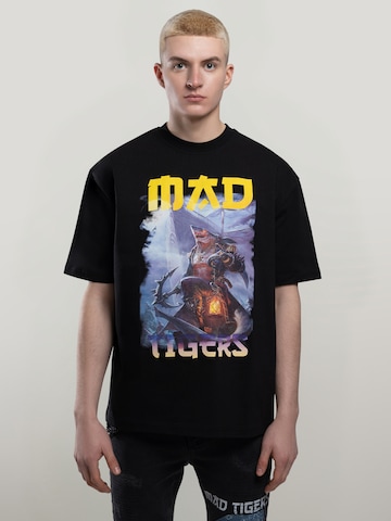 MAD TIGERS Shirt 'Dark Oceans' in Schwarz: Vorderseite
