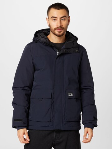 QS Winterparka in Blauw: voorkant