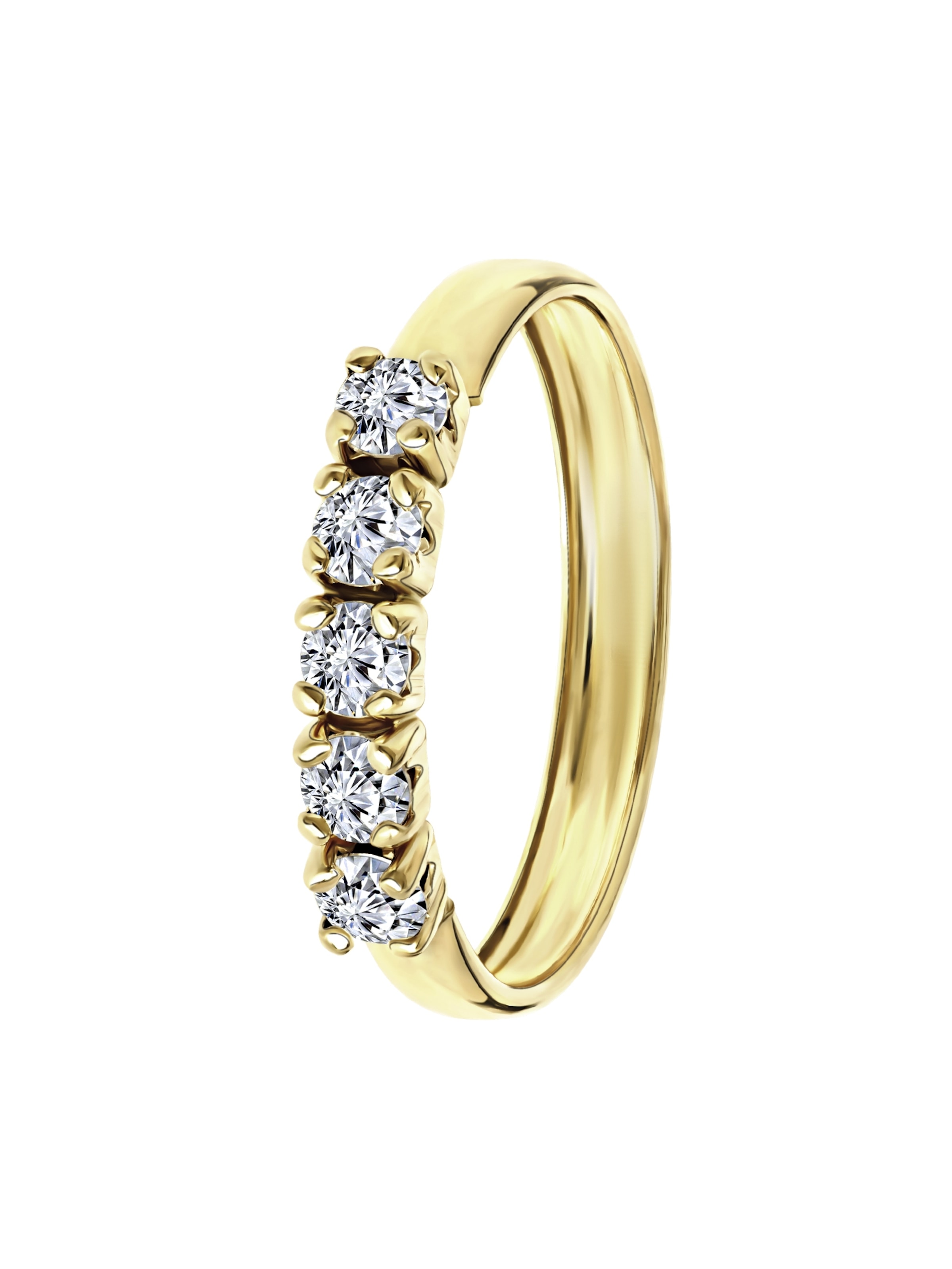 Lucardi Ring 'Klassisch' in Goud: voorkant