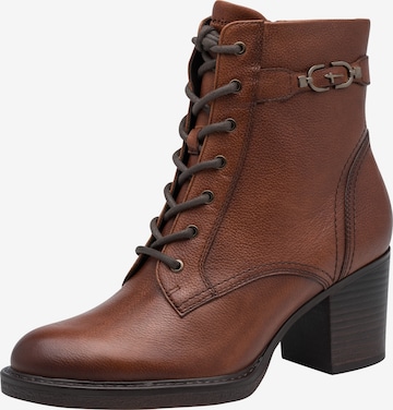 Bottines à lacets Tamaris en marron : devant