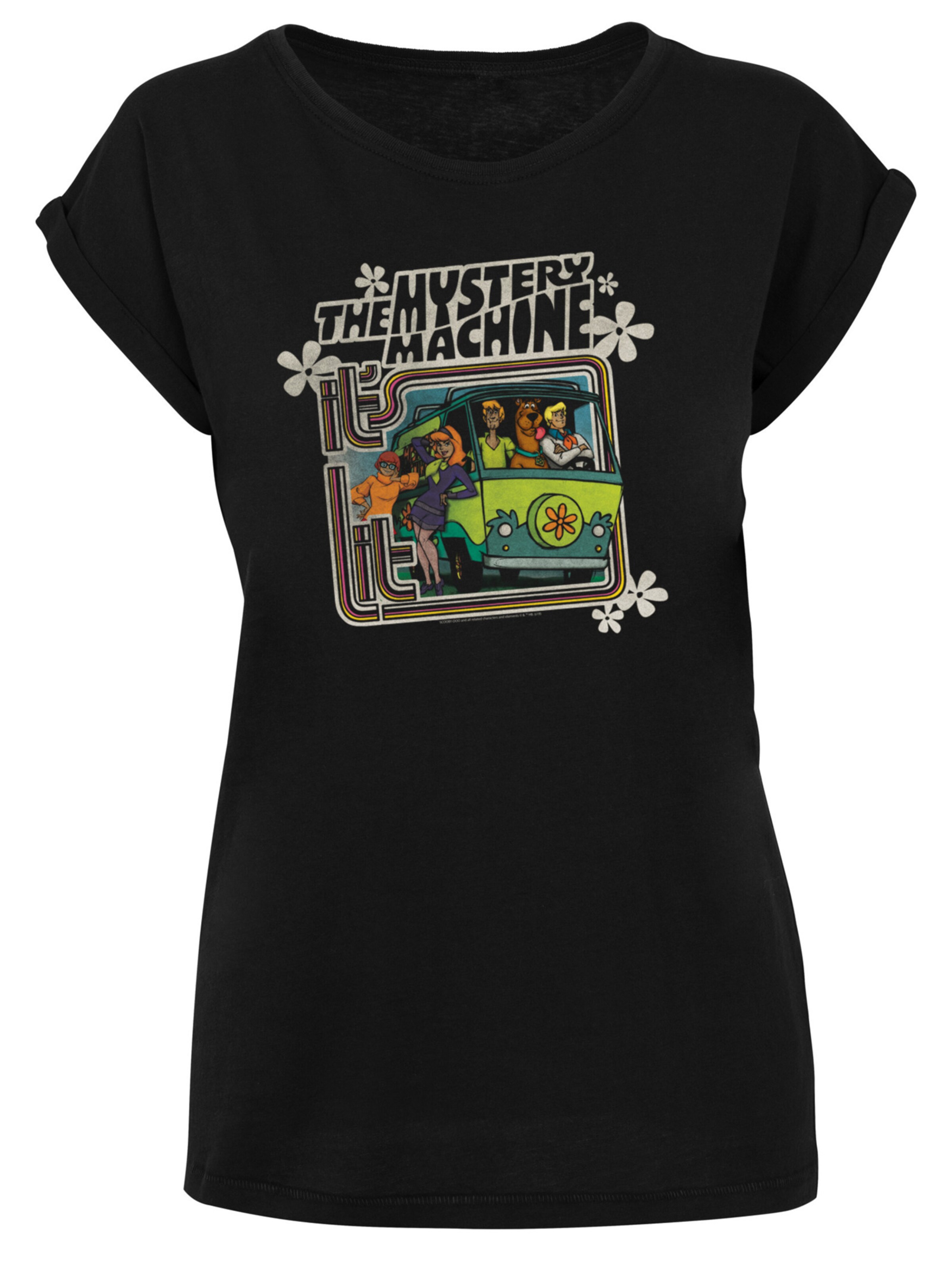F4NT4STIC Shirt 'Mystery Machine Van Bus' in Black: front