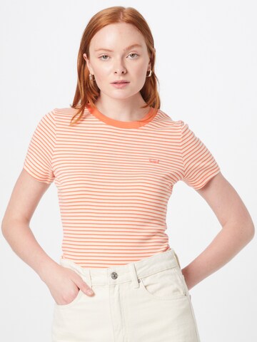 LEVI'S ® Тениска 'Rib Baby Tee' в оранжево: отпред